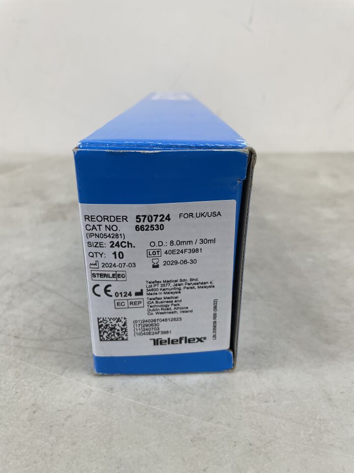 662530 - TELEFLEX - Rusch Soft Simplastic 2 Way Foley Couvelaire Tip Cath. 24Ch x 80mm , ( BX/10 ) - ( 有效期限：2029-06-30 )