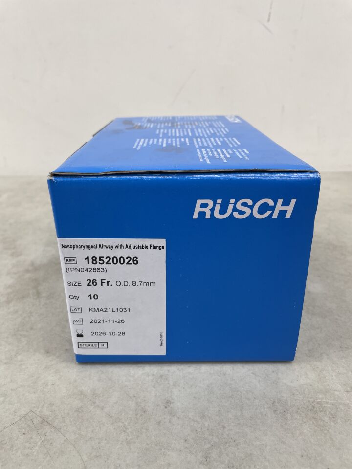 18520026 - TELEFLEX - Rusch 鼻咽通氣道（附可調節法蘭），26Fr，（盒/10）-（有效期限：2026-10-28）
