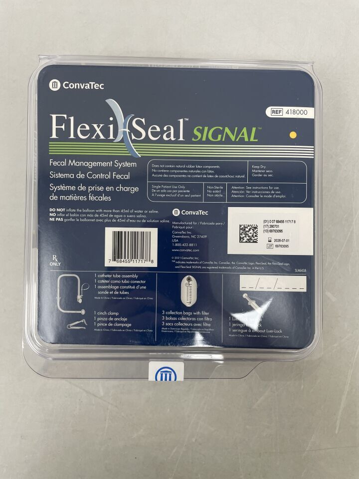 418000 - CONVATEC - Sistema de gestión fecal FlexiSeal Signal (FMS), ( EA ) - ( Fecha de caducidad : 01/07/2028 )