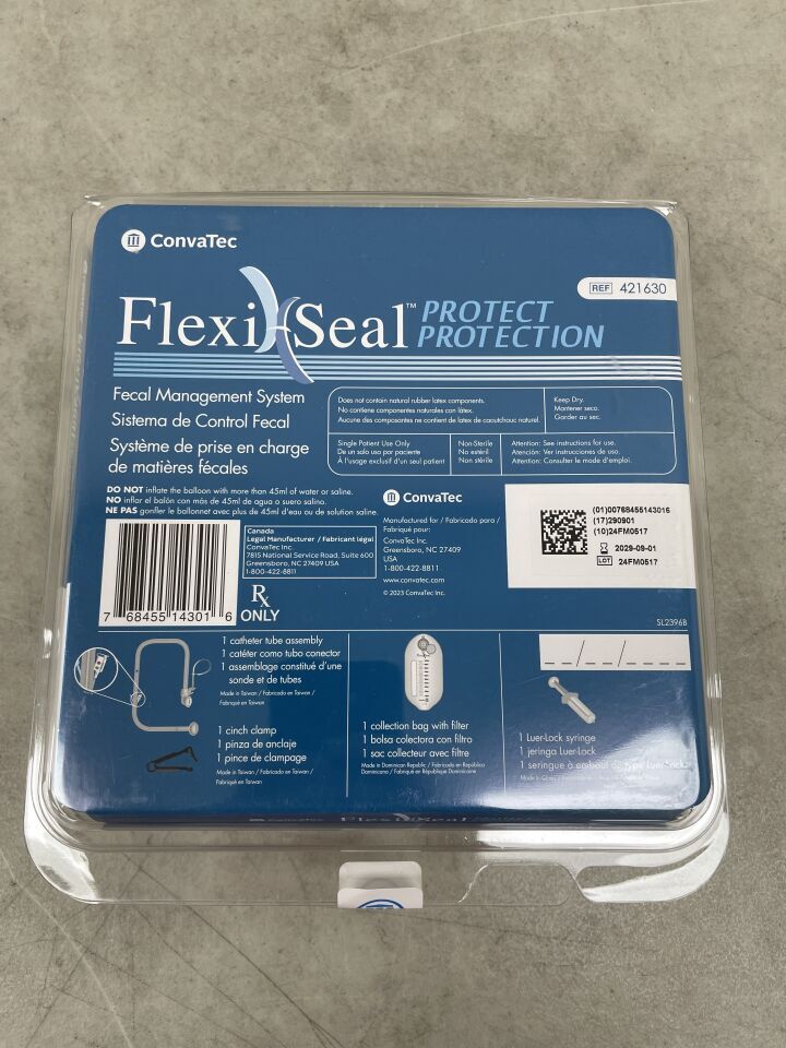 421630 - CONVATEC - FlexiSeal Protect Fecal Management System (FMS), (EA) - ( Expiry Date: 2029-09-01 )