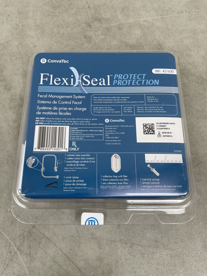 421630 - CONVATEC - FlexiSeal Protect Fecal Management System (FMS), (EA) - ( Expiry Date: 2029-06-01 )