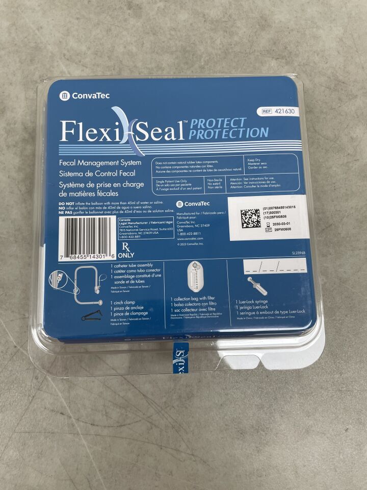 421630 - CONVATEC - FlexiSeal Protect Fecal Management System (FMS), (EA) - ( Expiry Date: 2030-03-01 )