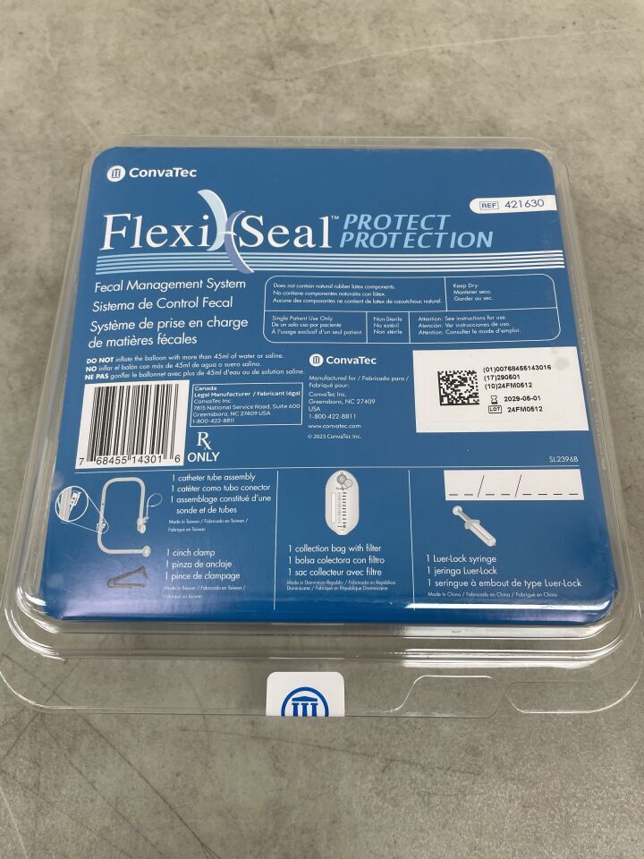 421630 - CONVATEC - FlexiSeal Protect Fecal Management System (FMS), (EA) - ( Expiry Date: 2029-05-01 )