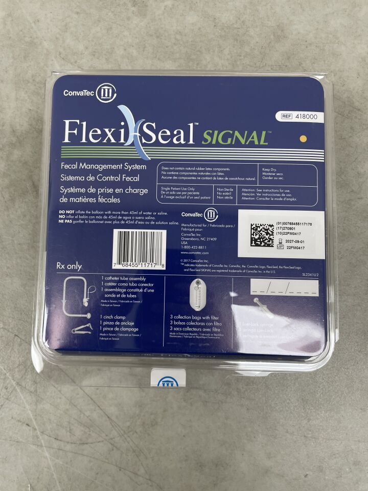 418000 - CONVATEC - Sistema de gestión fecal FlexiSeal Signal (FMS), ( EA ) - ( Fecha de caducidad : 01/09/2027 )