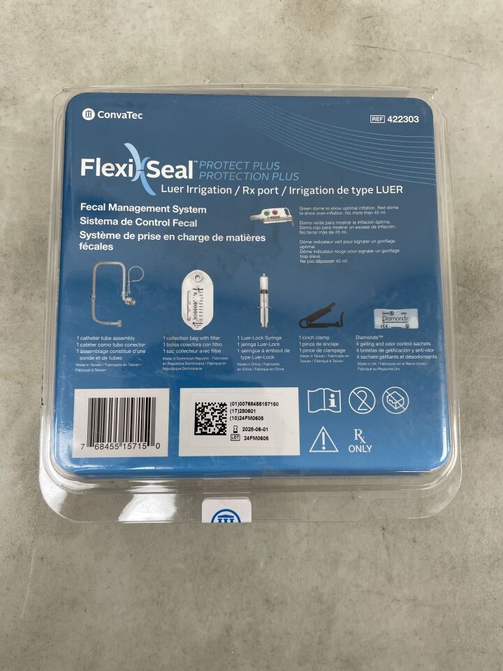 422303 - CONVATEC - FlexiSeal Protect Plus Fecal Management System (FMS) w/Luer & One Bag, (EA) - ( Expiry Date: 2028-06-01 )