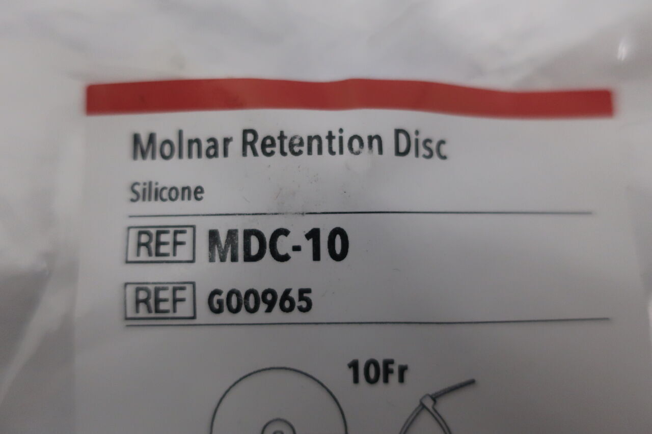 G00965 - COOK - Disco de retención Molnar, 10 Fr, silicona, (unidad) - (Fecha de caducidad: 01/02/2028)