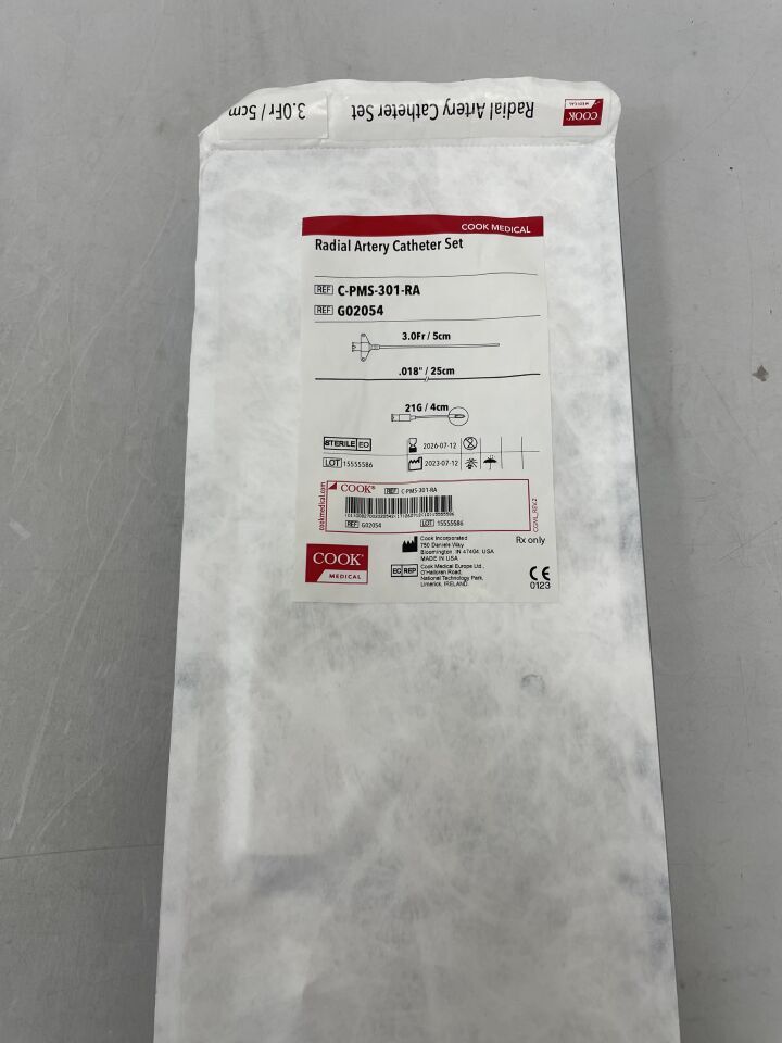 G02054 - COOK - Arterial Pressure Monitoring Set 3F x 5cm, (EA) - ( Expiry Date: 2026-07-12 )