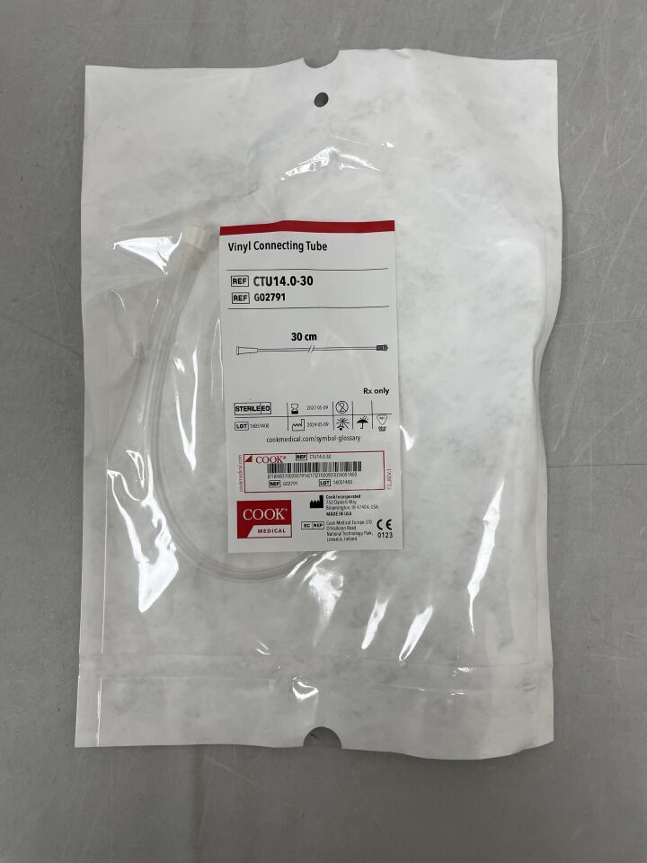G02791 - COOK - Vinyl Connecting Tube 30cm, (EA) - ( Expiry Date: 2027-05-09 )