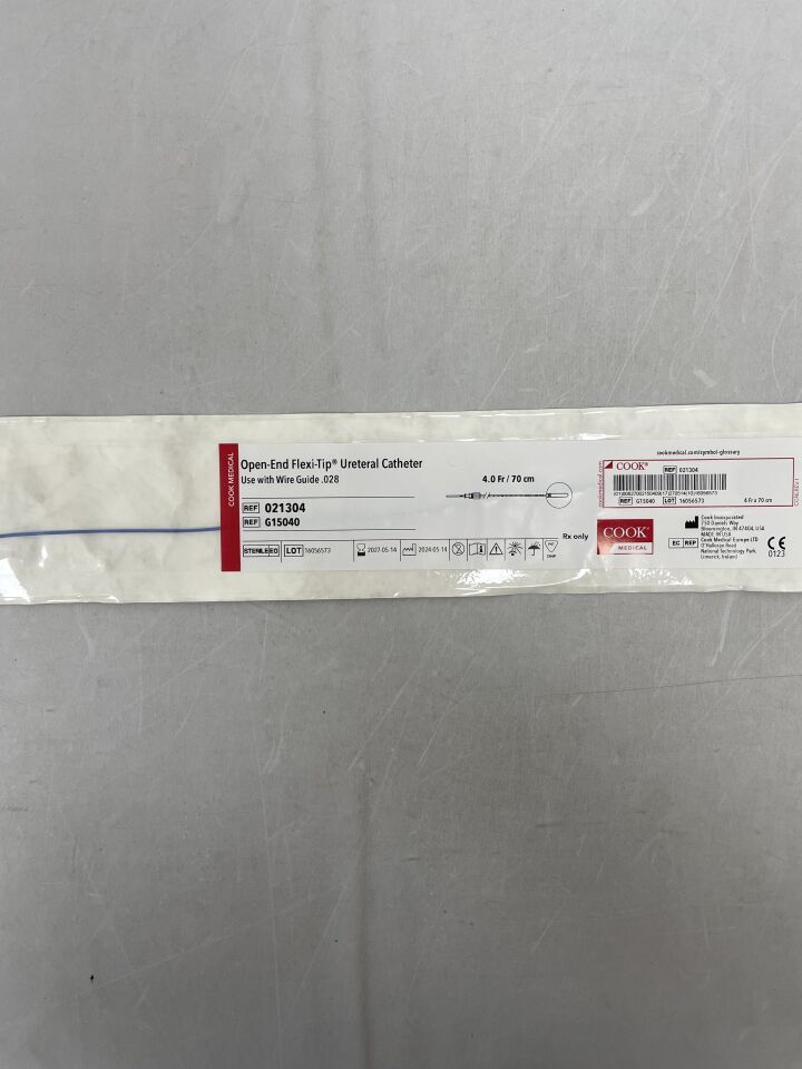 G15040 - COOK - Open-End Flexi-Tip Ureteral Catheter 4F x 70cm, (EA) - ( Expiry Date: 2027-05-14 )