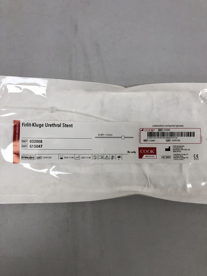 G15047 - COOK - First-Kluge Urethral Stent, 8F, (EA) - ( Expiry Date: 2026-11-08 )