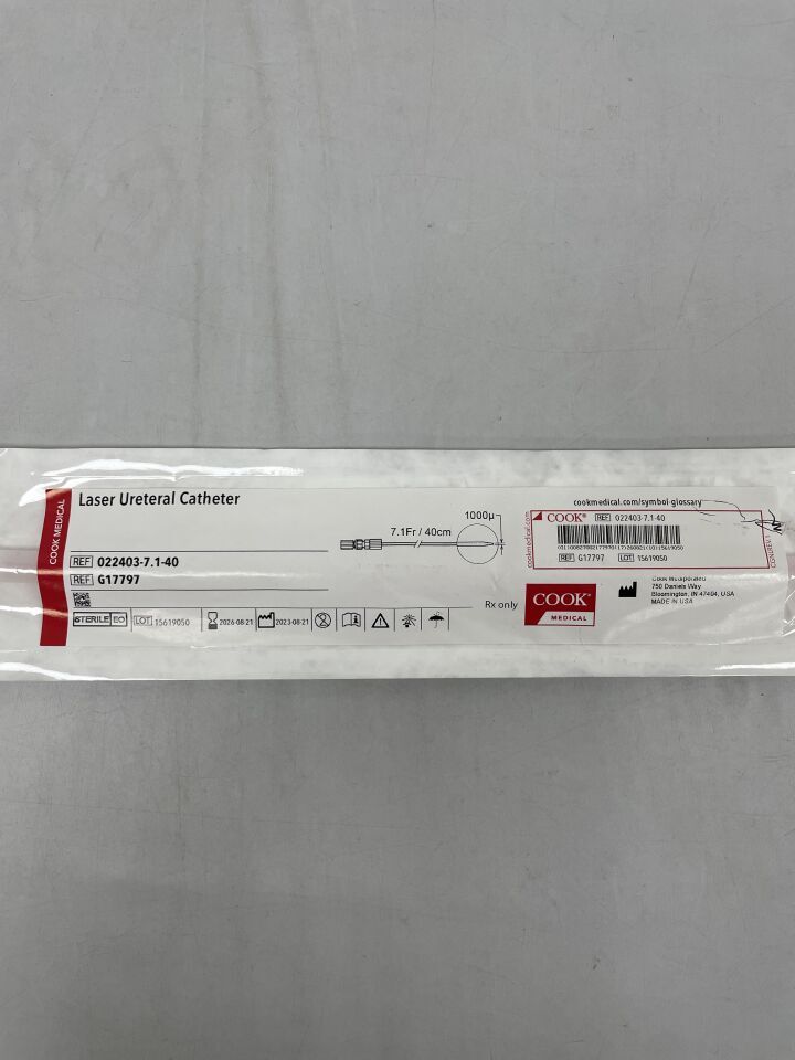 G17797 - COOK - Catéter ureteral láser de 7,1 Fr/40 cm (unidad) - (Fecha de caducidad: 21/08/2026)