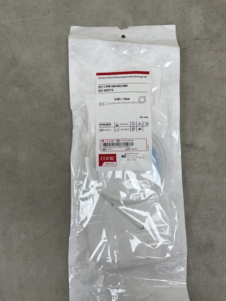 G55713 - COOK - Fuhrman 胸膜/氣胸心包引流套裝，（EA）-（有效期至：2026-06-05）
