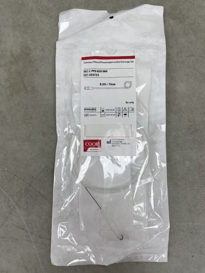 G55723 - COOK - Fuhrman 胸膜/氣胸心包引流套裝 8.5F x 15cm，（EA）-（有效期至：2028-04-04）