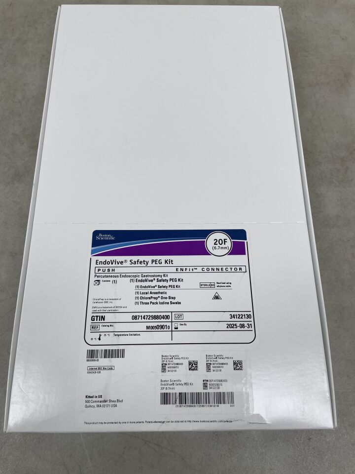 0901 - BOSTON SCIENTIFIC - Endovive Safety PEG Kit, Percutaneous Endoscopic Gastrostomy Kit, 20F, (BX/1) - ( Expiry Date: 2025-08-31 )