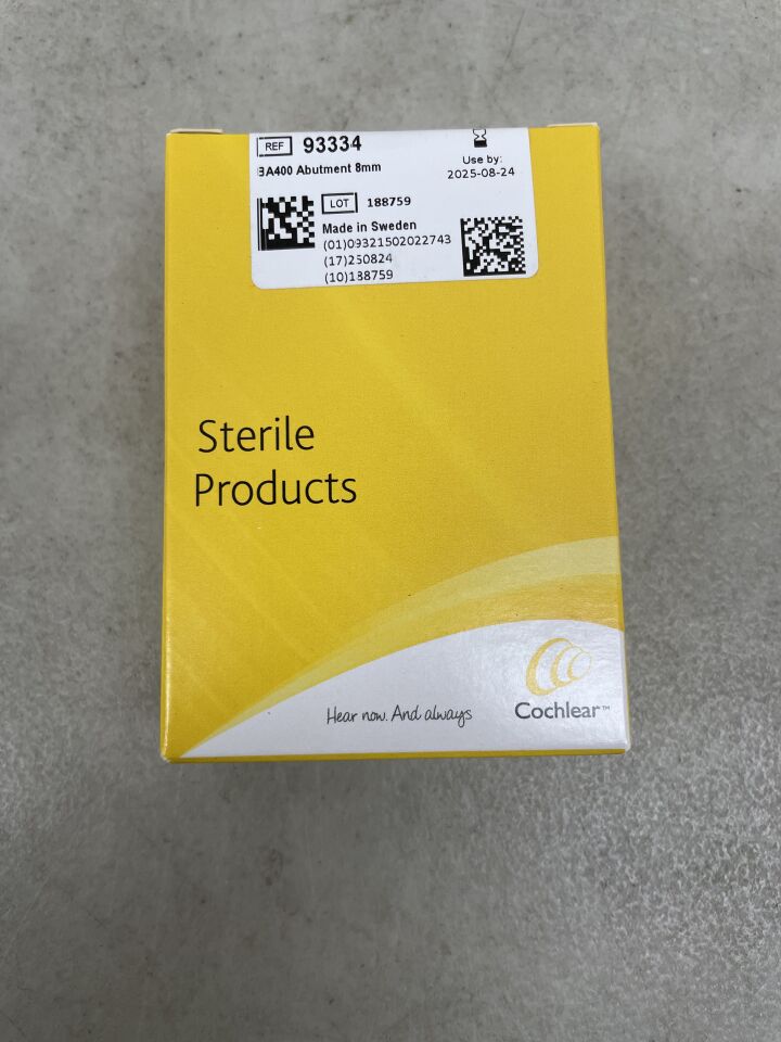 93334 - COCHLEAR - Baha BA400 DermaLock Abutment 8mm, (BX/1) - ( Expiry Date: 2025-08-24 )