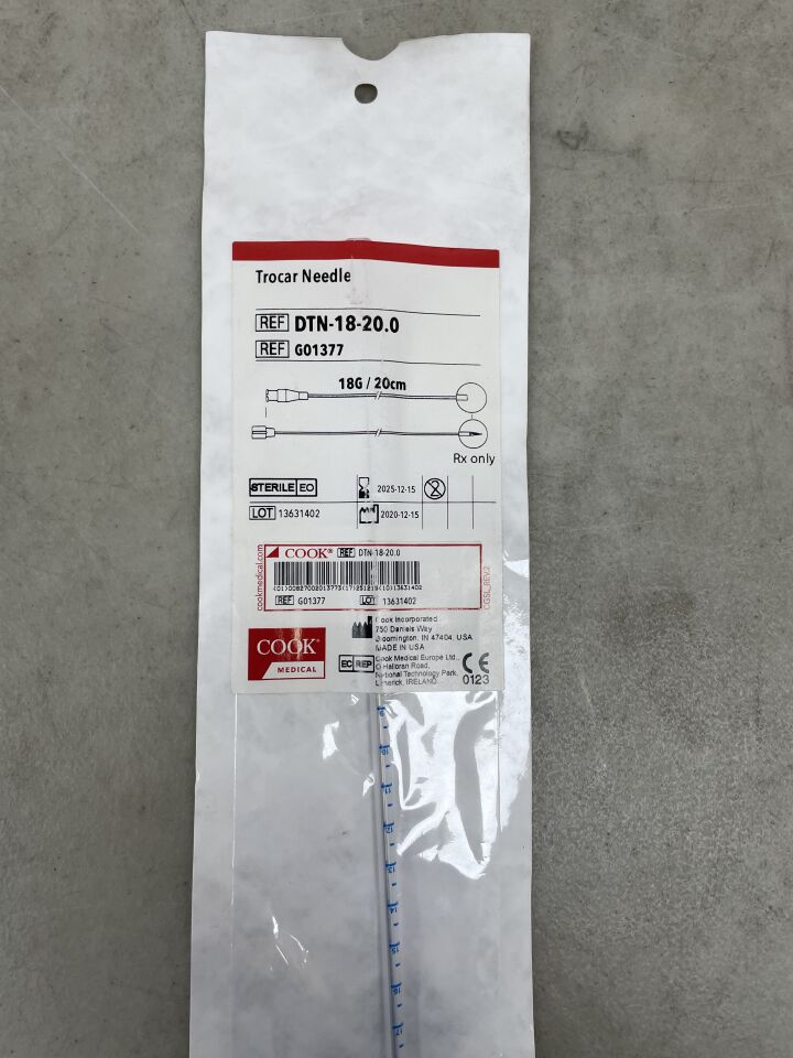G01377 - COOK - Trocar Needle 18G x 20cm, (EA) - ( Expiry Date: 2025-12-15 )