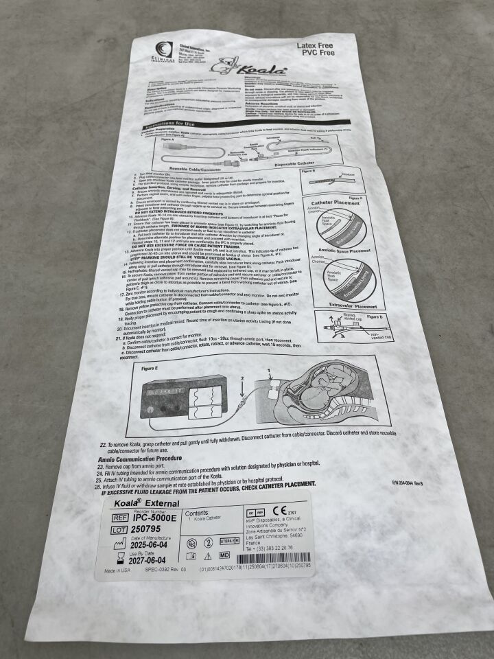 IPC-5000E - INNOVACIONES CLÍNICAS - Catéter de presión intrauterino Koala (EA) - (Fecha de caducidad: 04/06/2027)