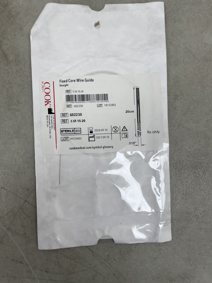 G02230 - COOK - Cable de núcleo fijo, (EA) - (Fecha de vencimiento: 10/09/2026)