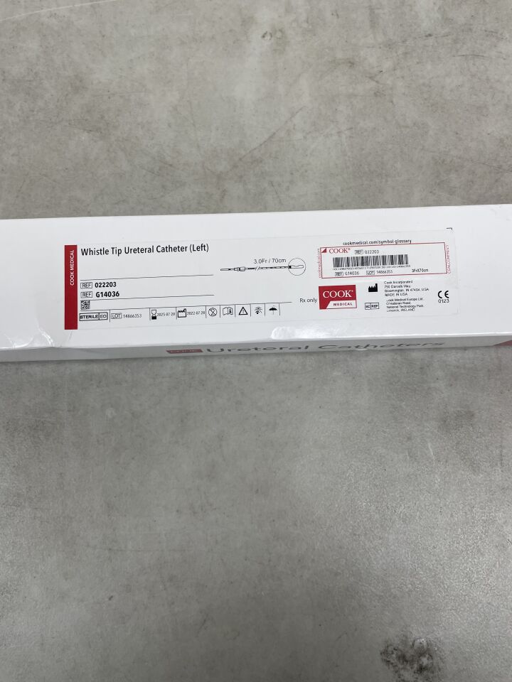 G14036 - COOK - Left Ureteral Catheter, 30 Fr Size, 70 cm Length, (BX/10) - ( Expiry Date: 2025-07-28 )