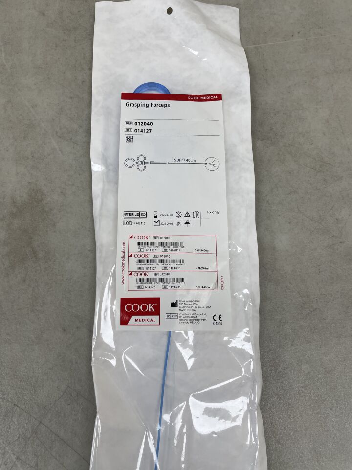 G14127 - COOK - Grasping Forceps 5.0F x 40cm, 20mm, (EA) - ( Expiry Date: 2025-09-08 )