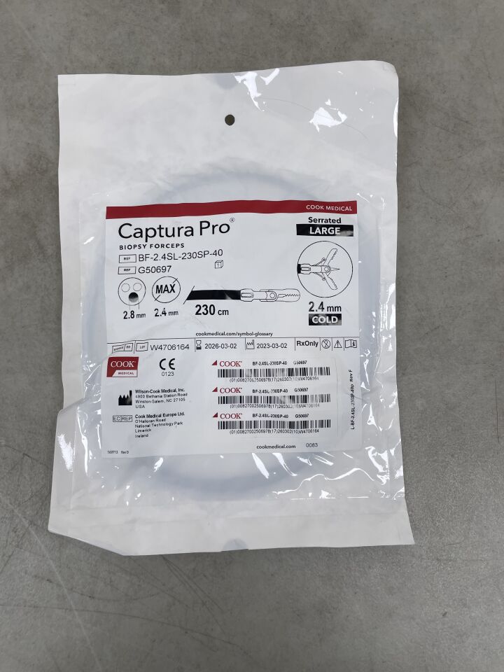 G50697 - COOK - Captura Pro 大型帶刺活檢鉗，230 厘米，（EA）-（有效期至：2026-03-02）
