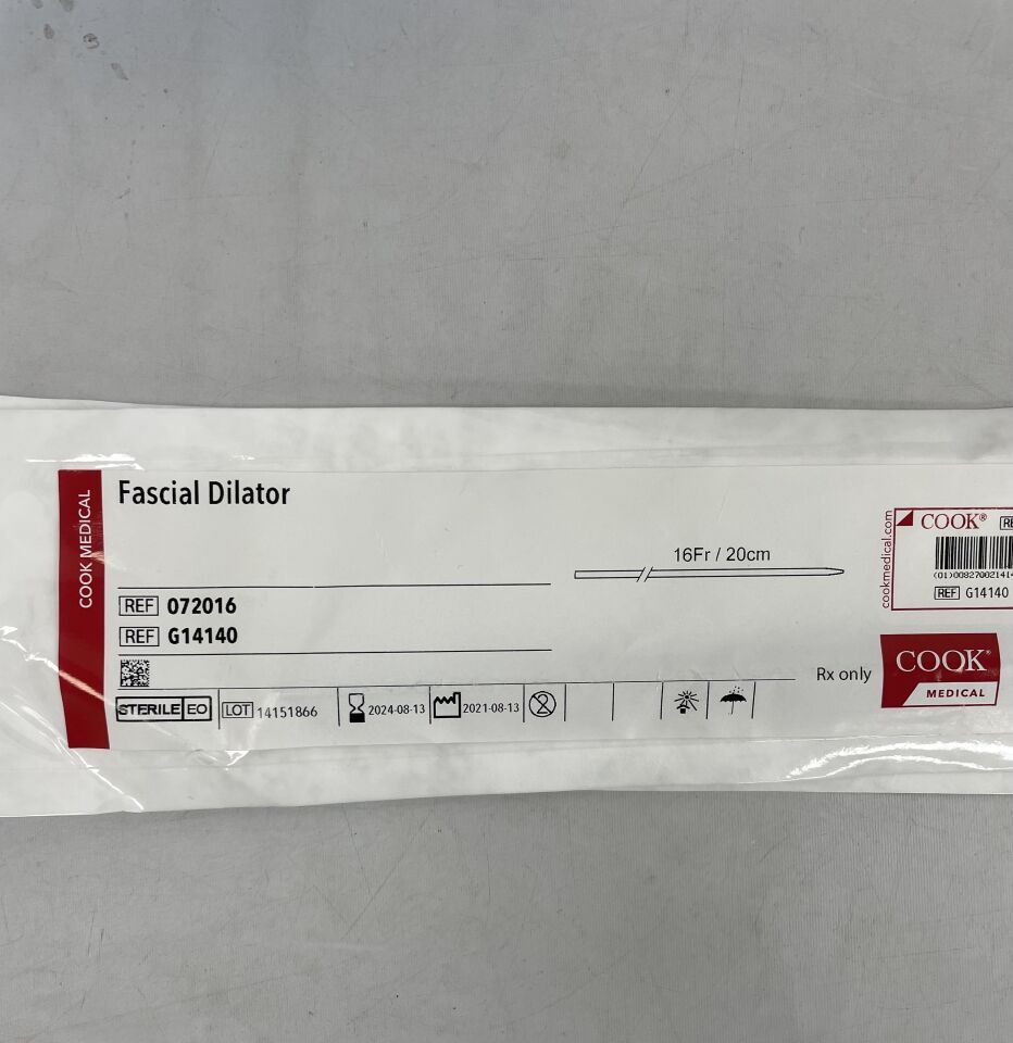 G14140 - COOK - Fascial Dilator, 16F/20cm, (EA) - ( Expiry Date: 2025-11-23 )