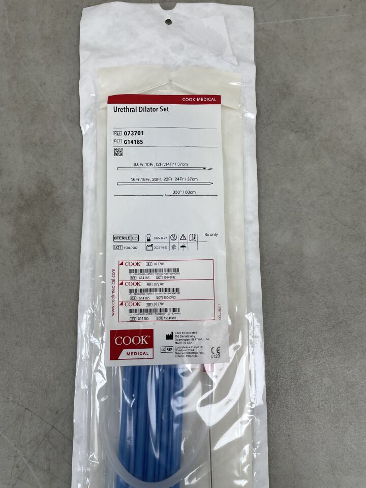 G14185 - COOK - Urethral Dilator Set, 8 to 24 Fr x 37 cm Dilator Length, (EA) - ( Expiry Date: 2025-10-27 )