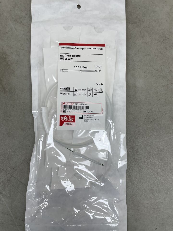 G55723 - COOK - Fuhrman 胸膜/氣胸心包引流套裝 8.5F x 15cm，（EA）-（有效期至：2026-03-07）