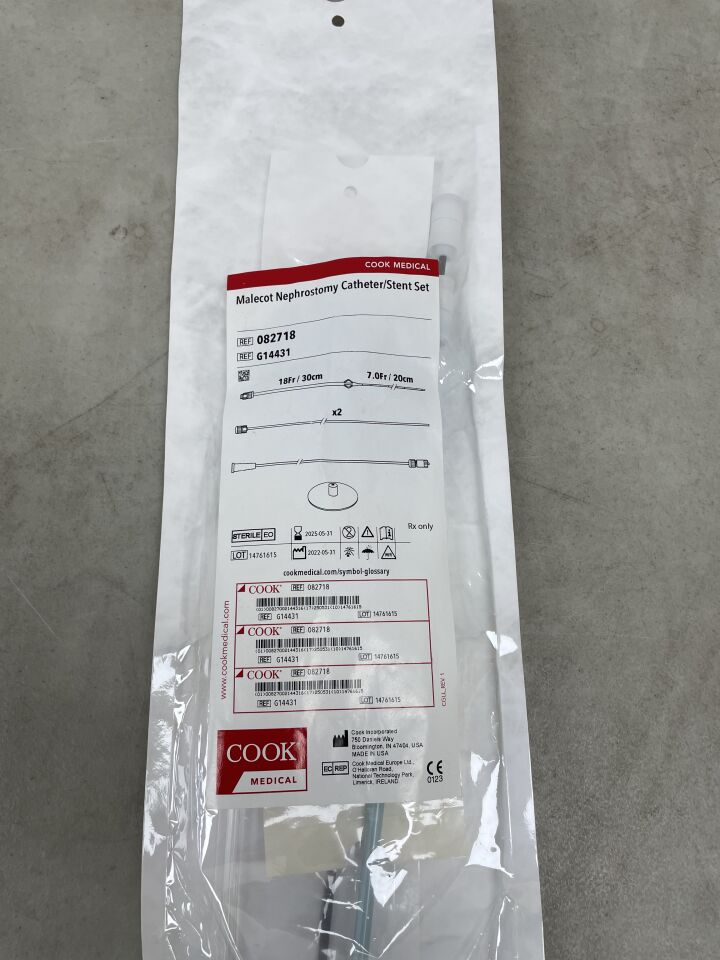 G14431 - COOK - Malecot Nephrostomy Catheter / Stent Set 7F/18F, (EA) - ( Expiry Date: 2025-05-31 )