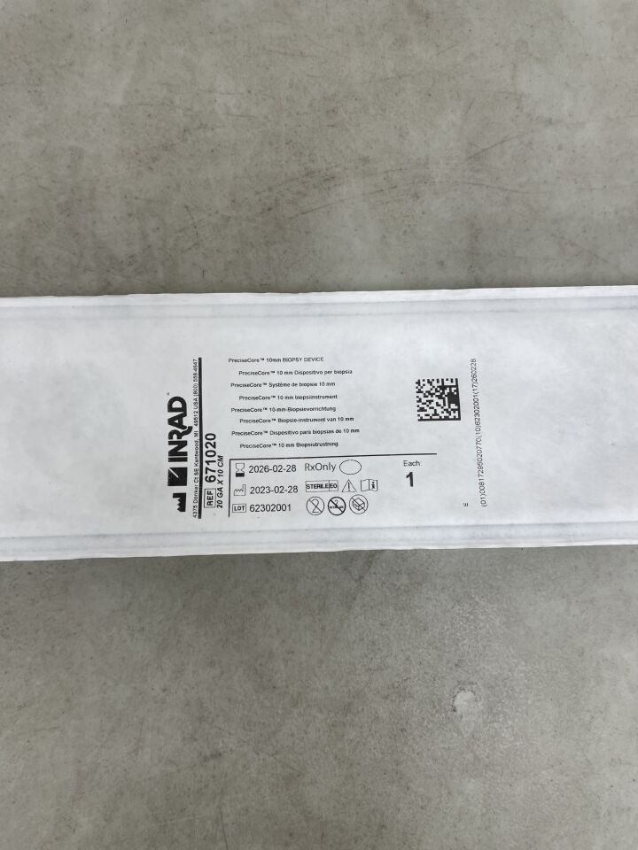 671020 - INRAD - PreciseCore 切片裝置 20G x 10cm，10mm 切口，（EA）-（有效期至：2026-02-28）