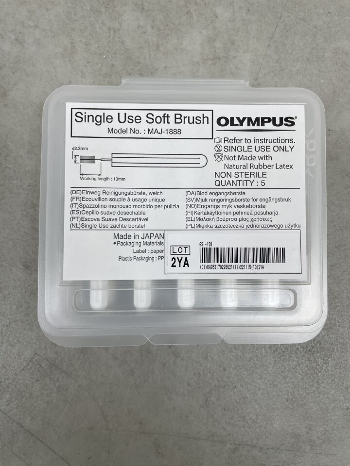MAJ-1888  -  OLYMPUS  -  Single Use Soft Brush (5 Per Pack) , ( EA )  -  ( Expiry Date : 2099-12-31 )