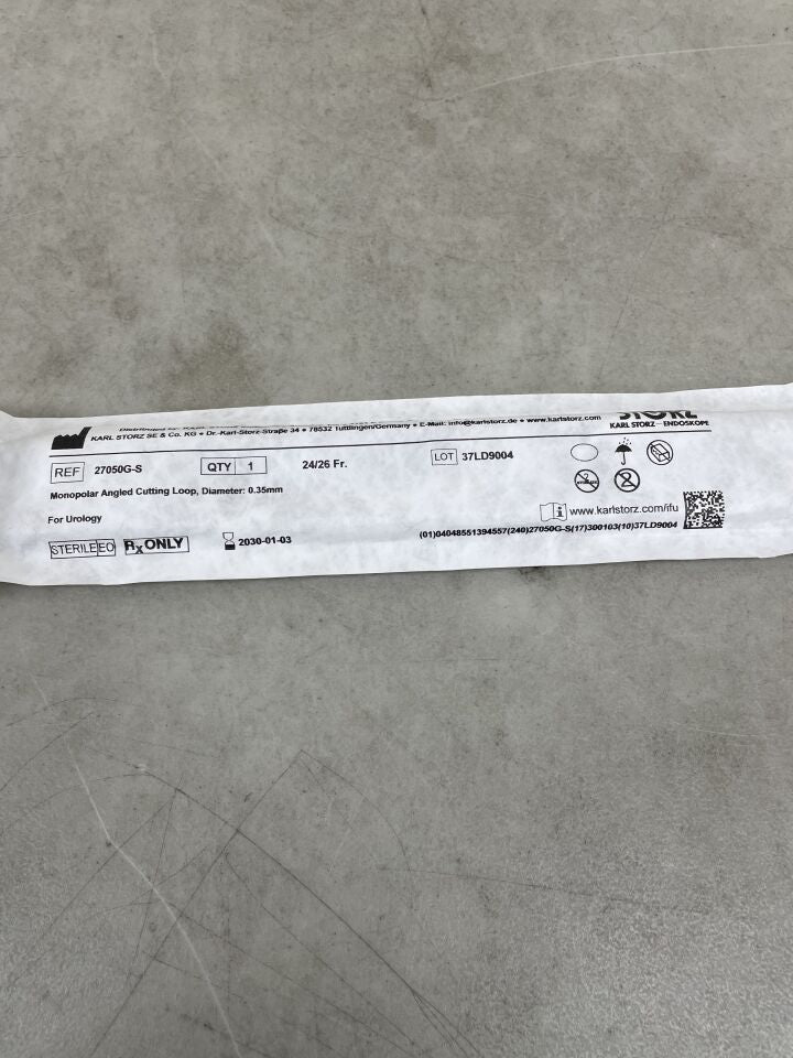 27050G-S  -  STORZ  -  24F Monopolar Angled Cutting Loop, Yellow, 0.35mm , ( EA )  -  ( Expiry Date : 2030-01-03 )