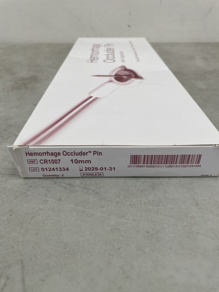 CR1007  -  SURGIN SURGICAL  -  Hemorrhage Occluder Pin Standard, 10 mm head , ( BX/2 )  -  ( Expiry Date : 2029-01-31 )
