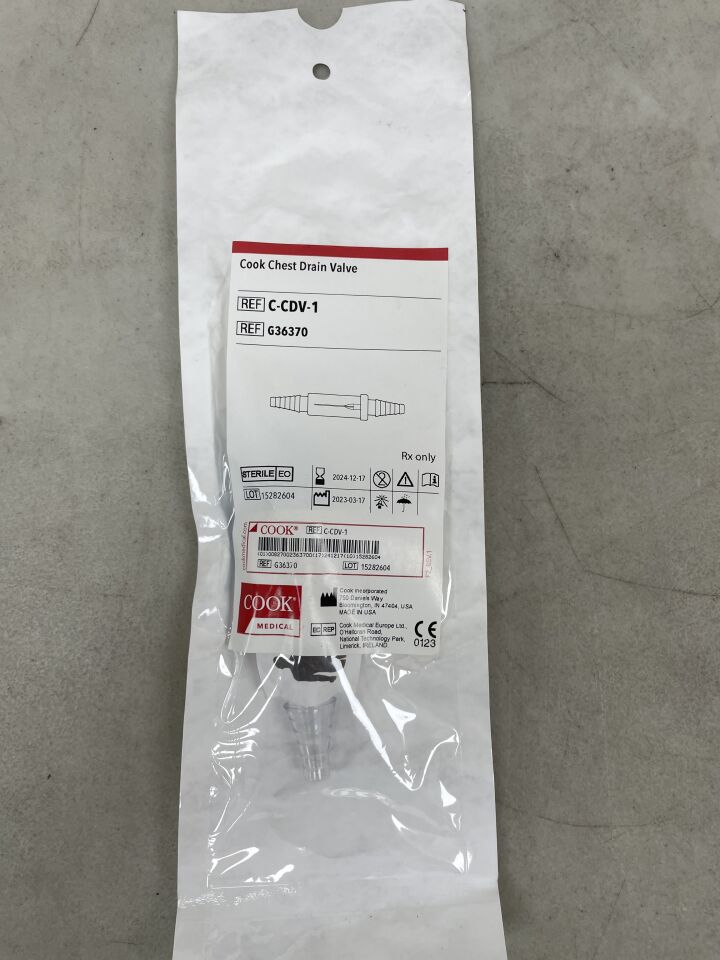 G36370 - COOK - Chest Drain Valve, (EA) - ( Expiry Date: 2024-12-17 )