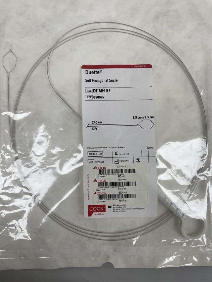 G50089 - COOK - Duette Soft Hexagonal Snare, 5F, 240cm length, 1.5cm X 2.5cm snare, (EA) - ( Expiry Date: 2026-01-12 )