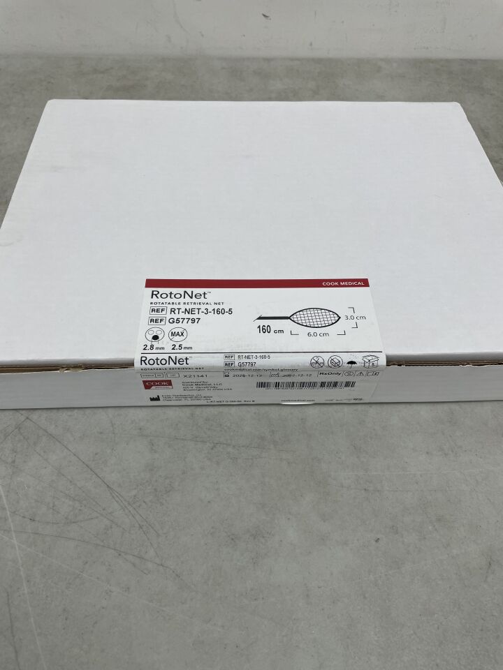 G57797 - COOK - RotoNet Rotatable Retrieval Net 2.5mm, 3cm x 6cm, 160cm, (BX/5) - ( Expiry Date: 2025-12-12 )