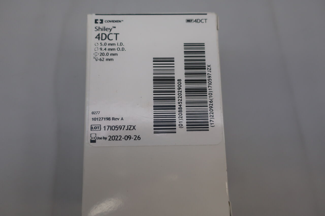 4DCT - COVIDIEN - Shiley Cuffed DCT Tracheostomy Tube with Disposable Inner Cannula, Size 4, 5 ID x 9.4 mm OD, (BX/1) - ( Expiry Date: 2025-04-23 )