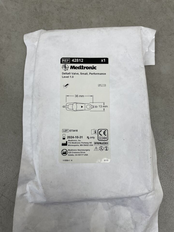 42812 - MEDTRONIC - Delta Valve, Small, Performance Level 1, (EA) - ( Expiry Date: 2024-10-31 )