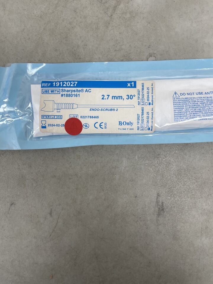 1912027 - MEDTRONIC - endo-scrub 2 sheath: 2.7mm, 30° for sharpsite ac, (EA) - ( Expiry Date: 2024-02-25 )