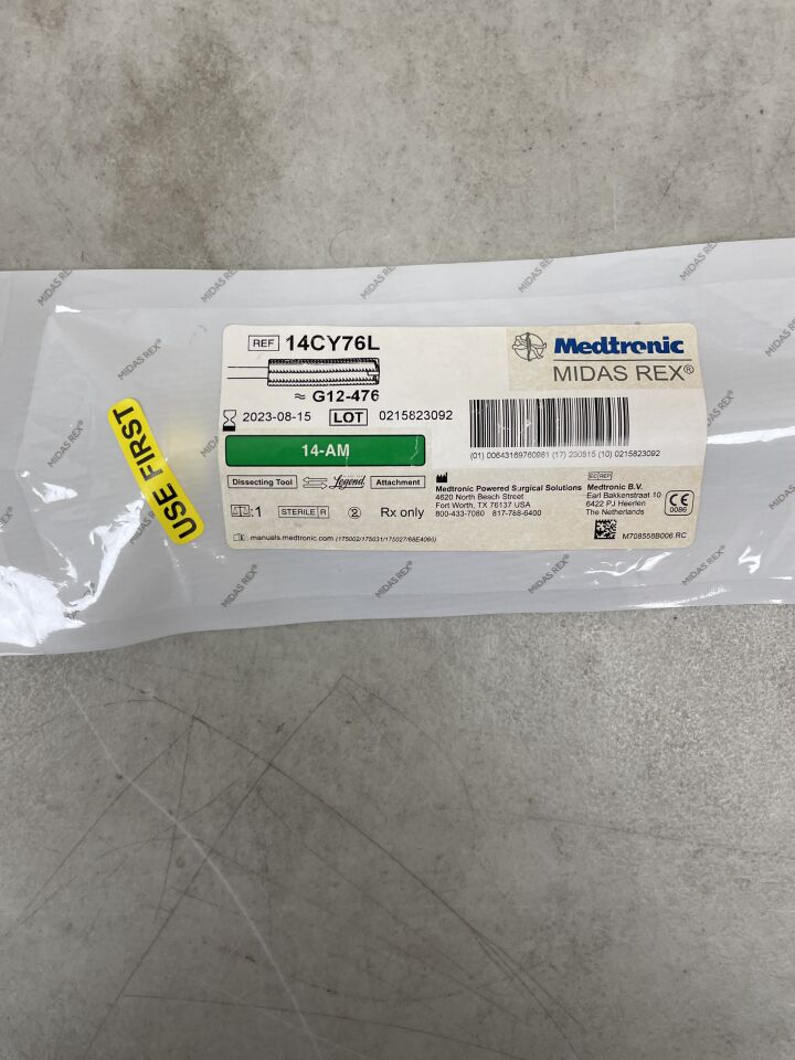 14CY76L - MEDTRONIC - Midas Rex Legend 14cm, 7.6mm Cylinder Long, (EA) - ( Expiry Date: 2023-08-15 )