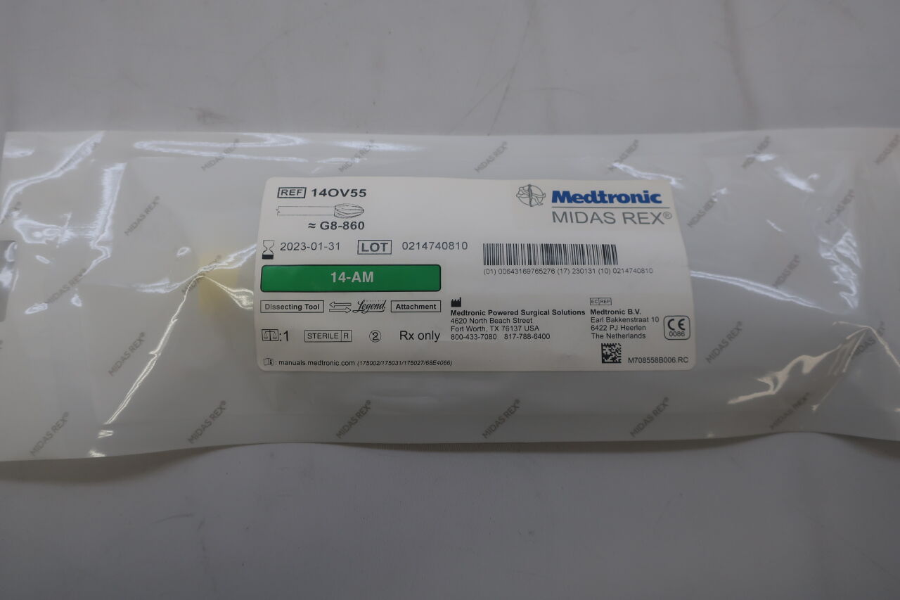 14OV55 - MEDTRONIC - Midas Rex Legend, Oval Fluted, 14cm, 5.5mm, (EA) - ( Expiry Date: 2023-01-31 )