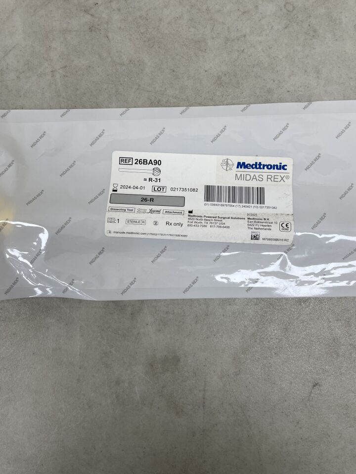 26BA90 - MEDTRONIC - Midas Rex Dissecting Tool Attachment, 26-R, (EA) - ( Expiry Date: 2024-04-01 )