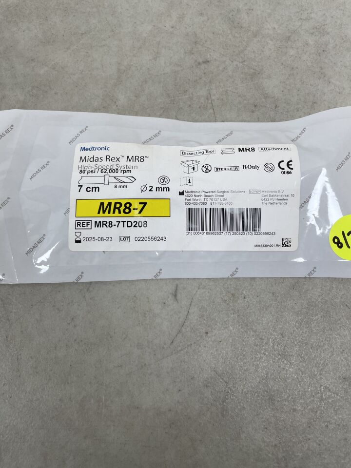 MR8-7TD208 - MEDTRONIC - Midas Rex MR8 Twist Drill, 2 x 8mm, (EA) - ( Expiry Date: 2025-08-23 )