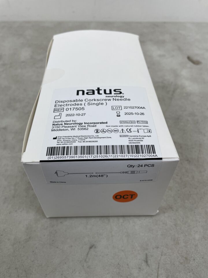 17505 - NATUS - Disposable Corkscrew Electrodes - Corkscrew Electrode, (BX/24) - ( Expiry Date: 2025-10-26 )