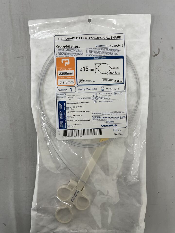 SD-210U-15 - OLYMPUS - SnareMaster 2.8mm x 230cm x 15mm, Oval, (EA) - ( Expiry Date: 2024-03-31 )