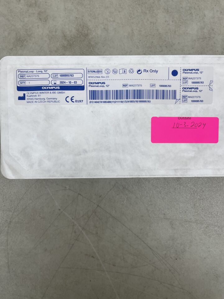WA22737S - OLYMPUS - PlasmaLoop HF-Resection Electrode w/Cable, Large Loop, 12 Degree
, () - ( Expiry Date: 2024-10-03 )