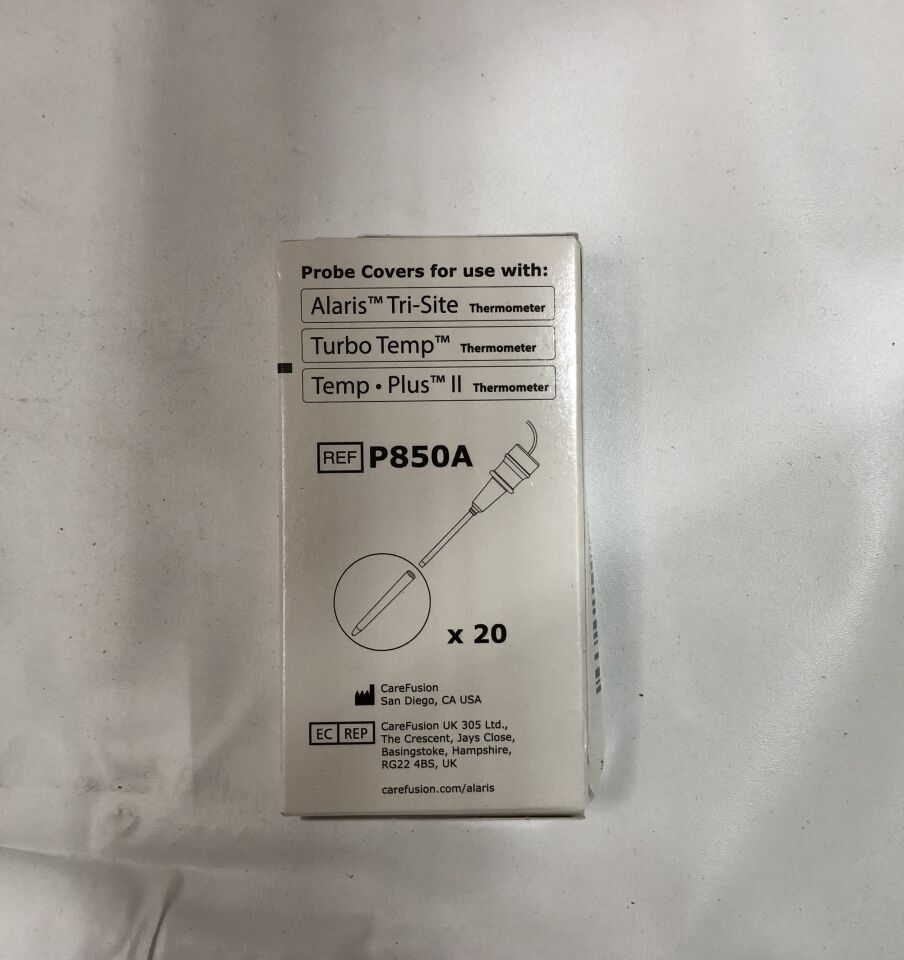 P850A - CAREFUSION - Probe covers for Alaris Tri-Site, Turbo Temp, Plus II Thermometer, (BX/20) - ( Expiry Date: 2099-01-01 )