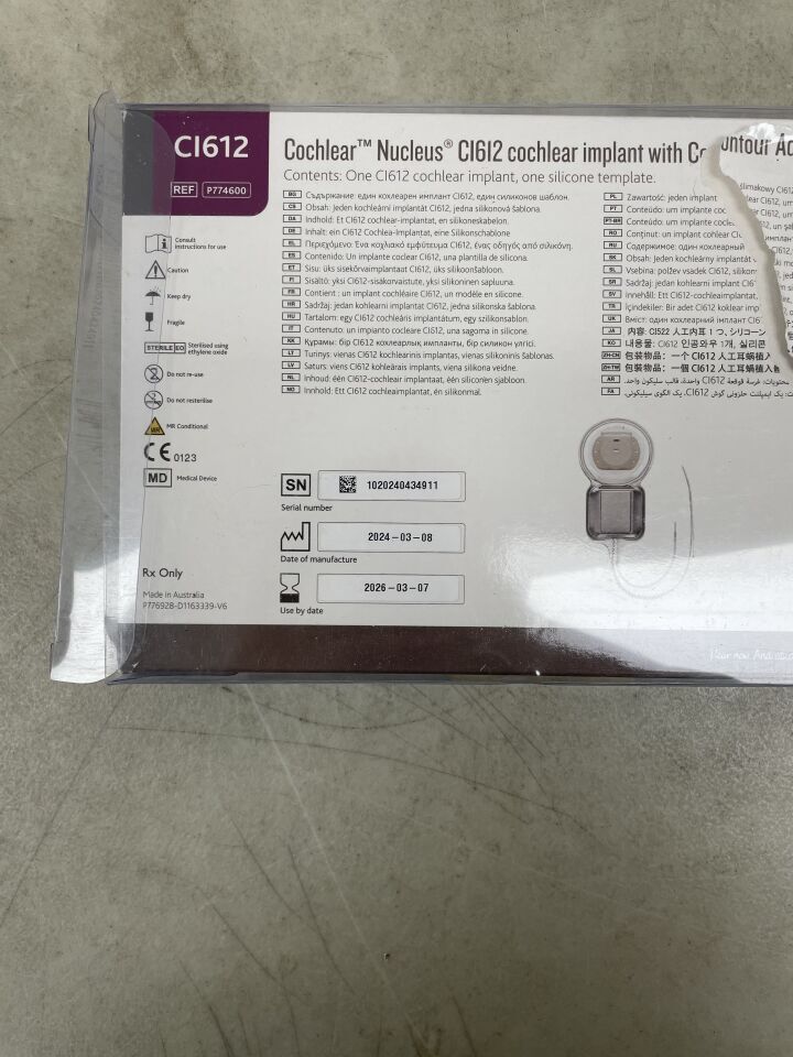 P774600 - COCHLEAR - Nucleus CI612 Series Implant w/Contour Advance Electrode, (BX/1) - ( Expiry Date: 2026-03-07 )