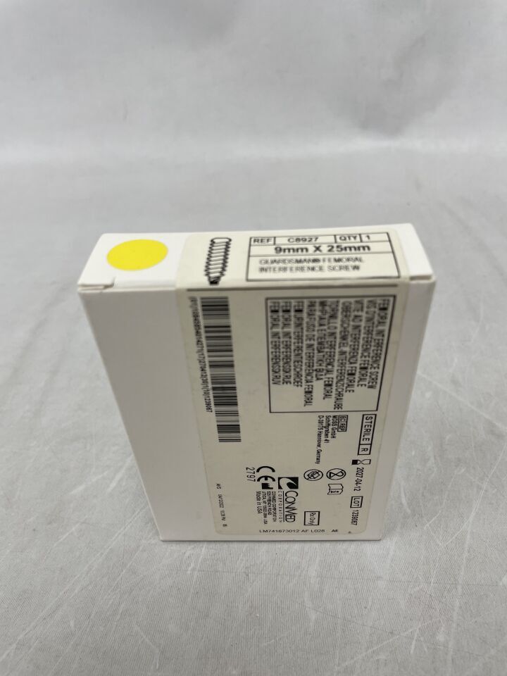 C8927 - CONMED - Guardsman Femoral Interference Screw, 9 x 25mm, (BX/1) - ( Expiry Date: 2027-04-12 )