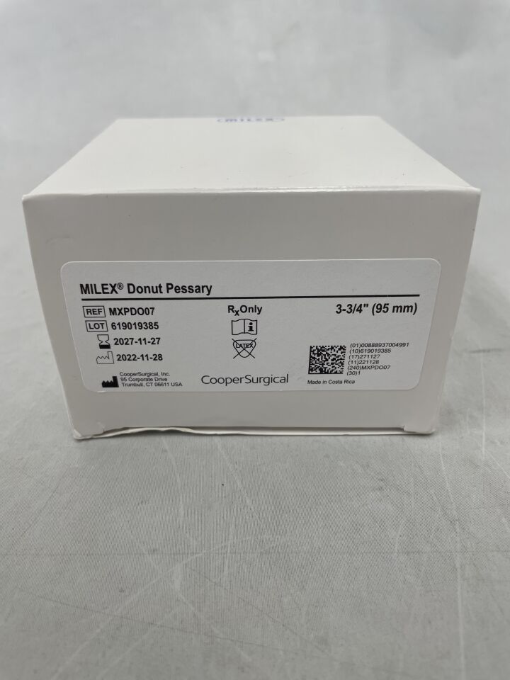 MXPDO07 - COOPER SURGICAL - Pesario en forma de dona Milex, 3.75", (Caja/1) - (Fecha de caducidad: 27/11/2027)